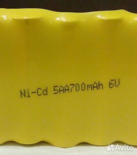 Аккумулятор Ni-Cd 6v 700mah Разъём Tamiya, Новый
