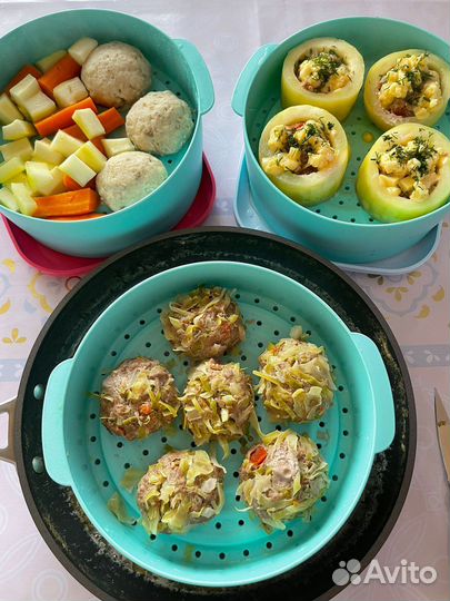Пароварка красного цвета Tupperware