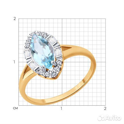 Кольцо sokolov из золота, 717149, р.16,5