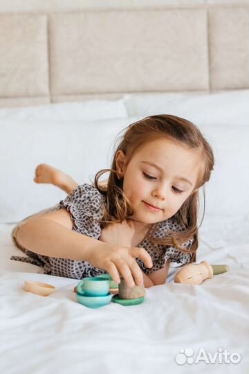 Деревянные игрушки. Игрушечная посуда Sky blue