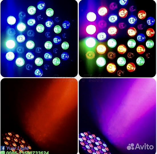 Световой прибор для дискотек LED par 36*1W RGB