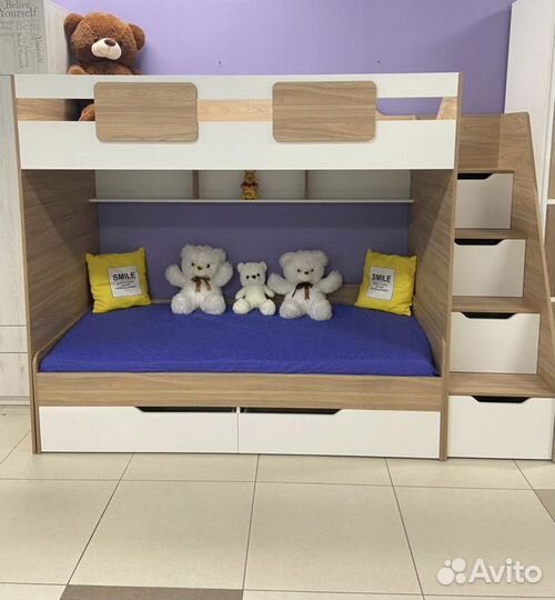 Кровать-чердак. Мозаика-2 (правый/левый) 190х90