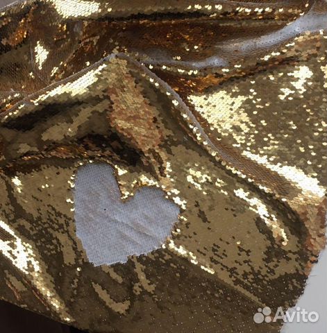 Ткань сатин с двухсторонними пайетками