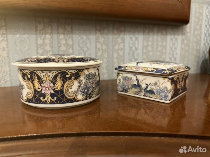 Шкатулки фарфоровые tozan japan Павлин