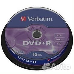 Оптический диск DVD+R диск Verbatim 4,7Gb #11723