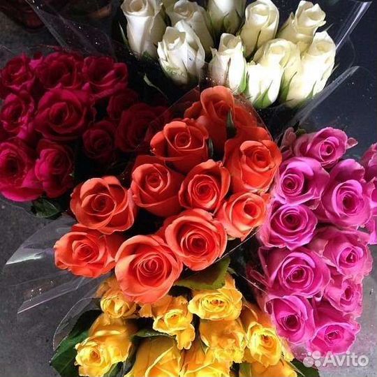 Цветы розы букет