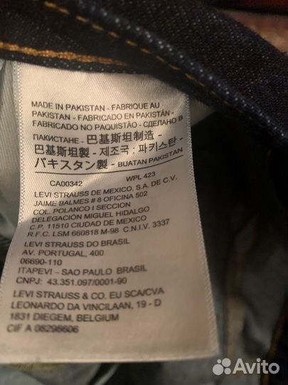 Джинсы levis 514 premium W36L30 pakistan