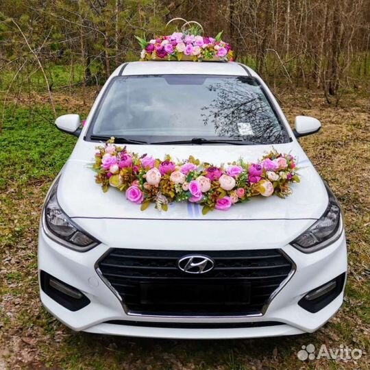 Свадебные украшения на машину