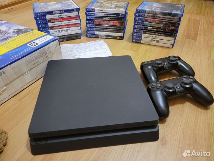 Ps4 slim. 130 игр