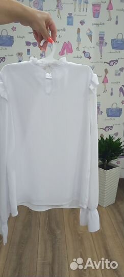 Блузка школьная белая 146 рост