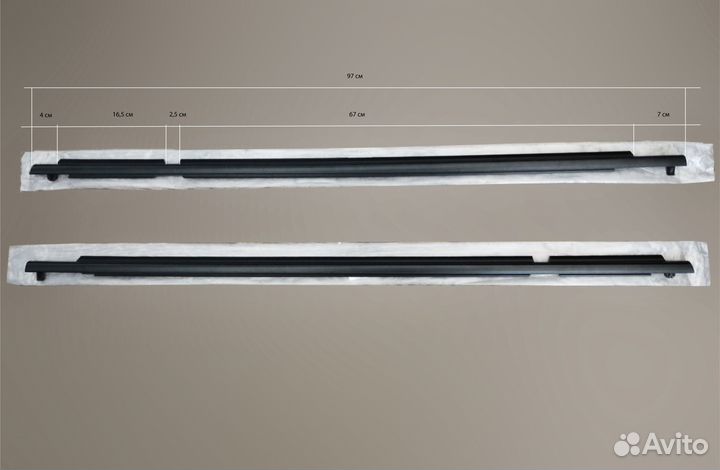 Молдинг (бархотка) стекол задних дверей