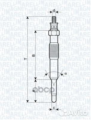 Свеча накаливания renault clio/megane/kangoo 97
