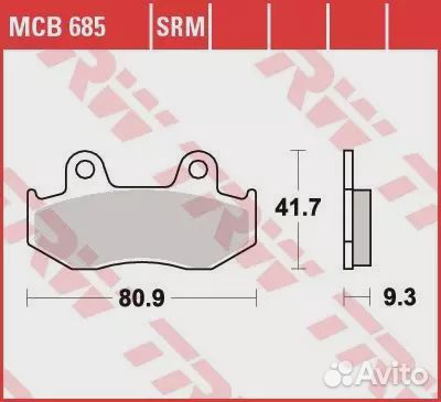 Колодки тормозные дисковые MCB685SRM