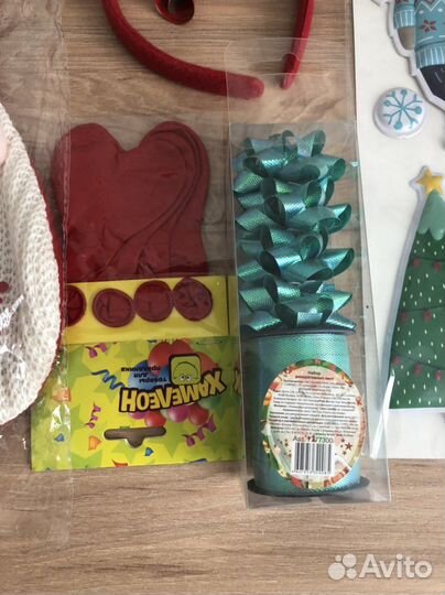 Пакетом новогодний носок ободок наклейки