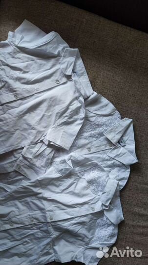 Блузка рубашка школьная 134 новая