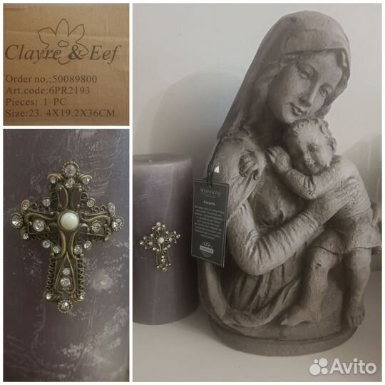 Статуэтка Clayre Eef(Нидерланды) крестик свеча