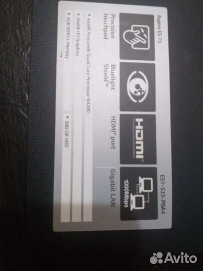 Ноутбук acer aspire ES 15 (ES1-533-P0A4