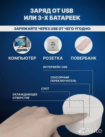 Светильник ночник 3Д Перчатка Таноса новый