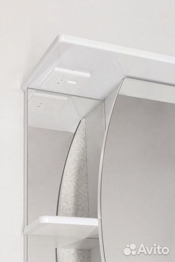 Зеркало-шкаф Style Line Эко Волна Камелия 60/С белый, с подсветкой