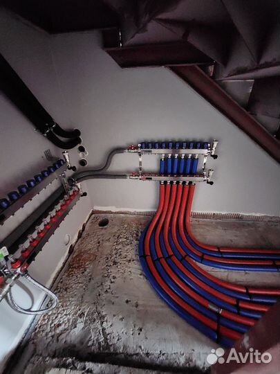 Монтаж отопления, водоснабжения. Тёплый пол