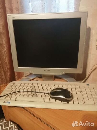 Монитор philips, клавиатура, мышь, системный блок