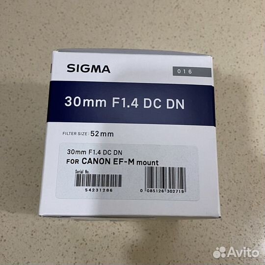 Объектив Sigma AF 30mm f/1.4 DC DN Canon