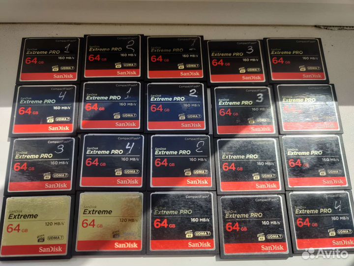 Флэшки SanDisk extreme pro 64GB compact flash