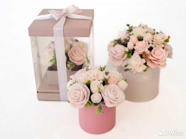 Интерьерные букеты из мыла к 1 сентября