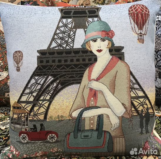 Наволочки декоративные гобеленовые Париж Санторини