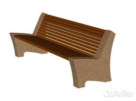 Скамья бетонная С23 (технология: мытый бетон)