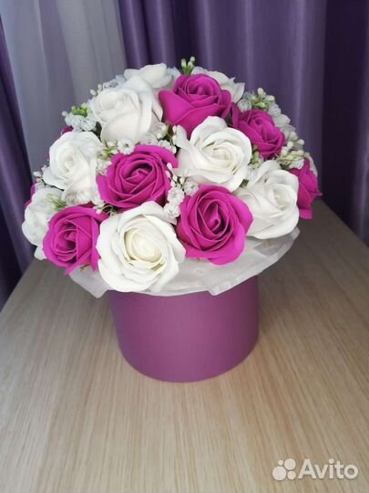Букет из мыльных роз