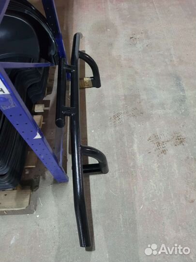 Защита переднего бампера двойная patriot