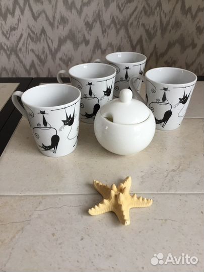 Фарфор - Блюдо Конаково, Кружки Добруш/ Беларусь