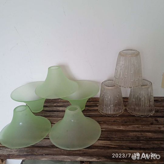 Плафоны стекло. винтаж