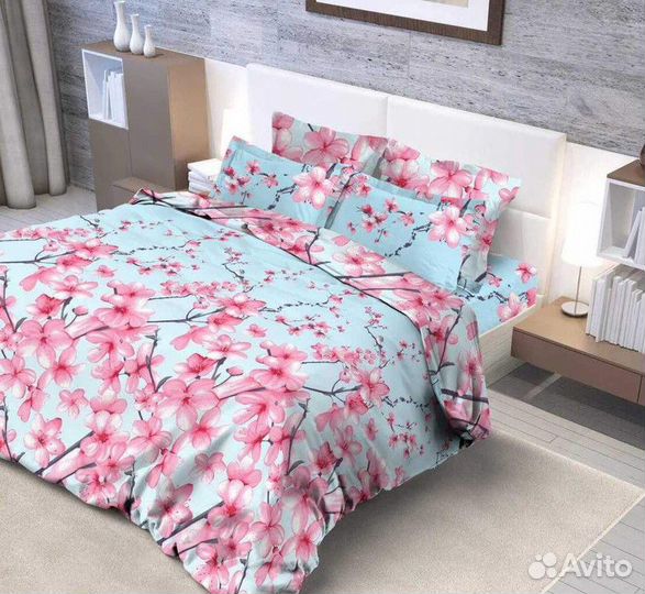 Постельное белье евро с готовым одеялом