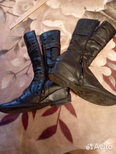 Сапоги женские натуральная кожа 39