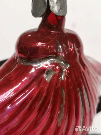 Ёлочная игрушка Ракушка Красная СССР (Ч)