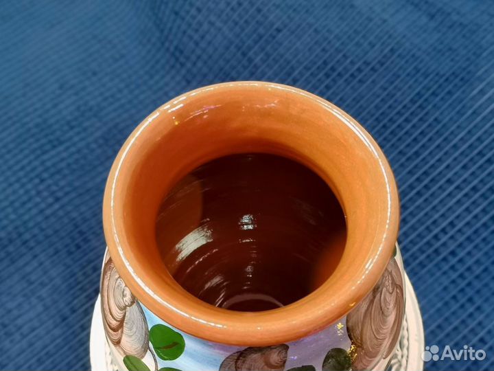 Ваза керамика СССР, ручная роспись