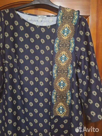 Платье трикотажное с поясом кушак р. 48-52