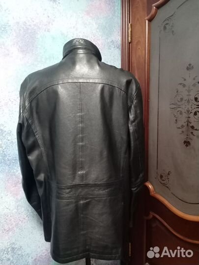 Кожаная куртка мужская 58