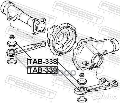 Сайлентблок подушки дифференциала Febest TAB-338