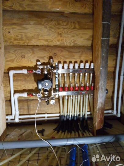 Монтаж отопления и водоснабжения.Теплый пол