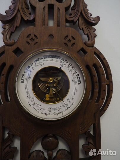 Барометр О. Рихтер. Дерево. Резьба. Царская Россия