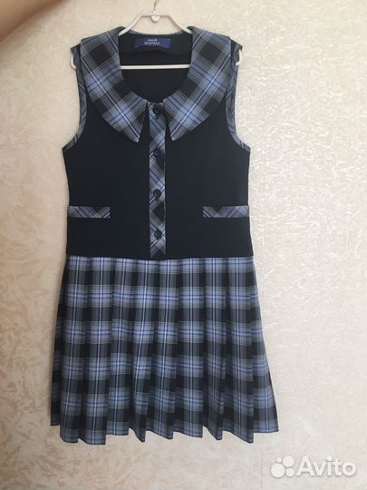Школьный сарафан синий 146 -152