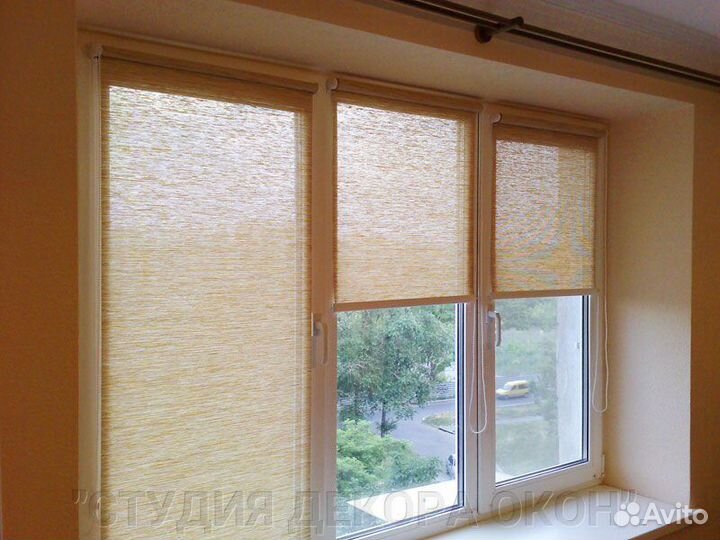 Рулонные шторы день ночь блэкаут кассета mini