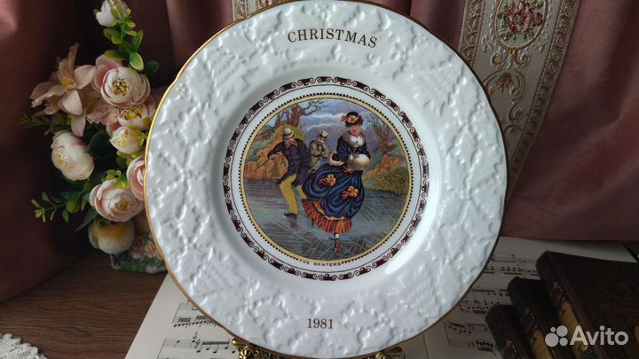 Тарелка coalport рождество christmas 1981