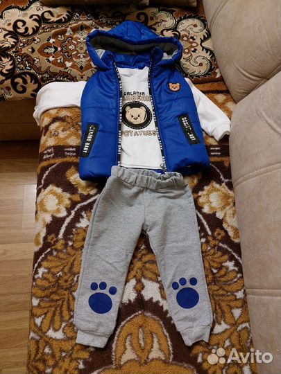Костюм и безрукавка на мальчика