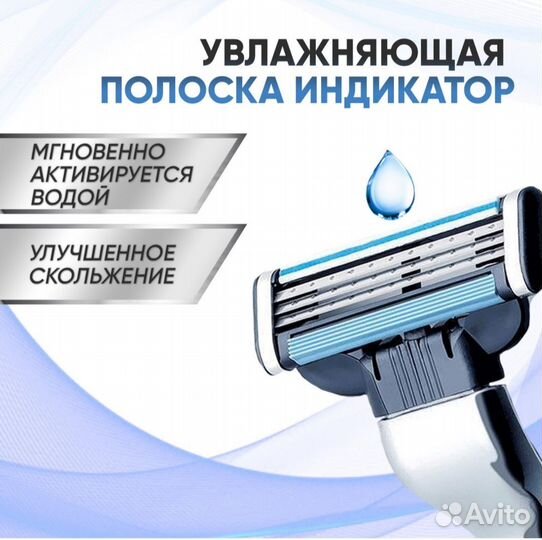 Бритвенные кассеты с 3 лезвиями Gillette mach 3