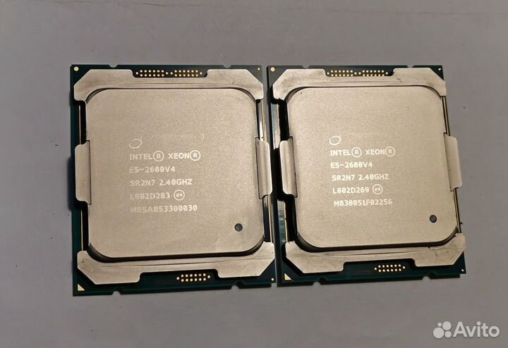 2шт Intel Xeon E5-2680 v4 14/28 3.3Ghz Трейдин