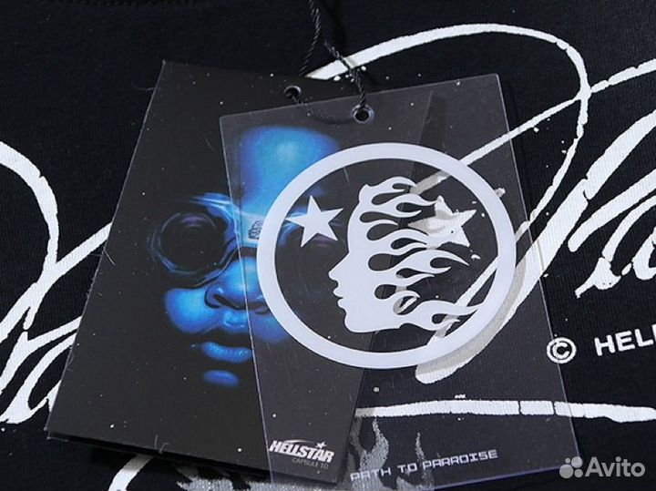 Футболка Hellstar черная оверсайз хлопковая